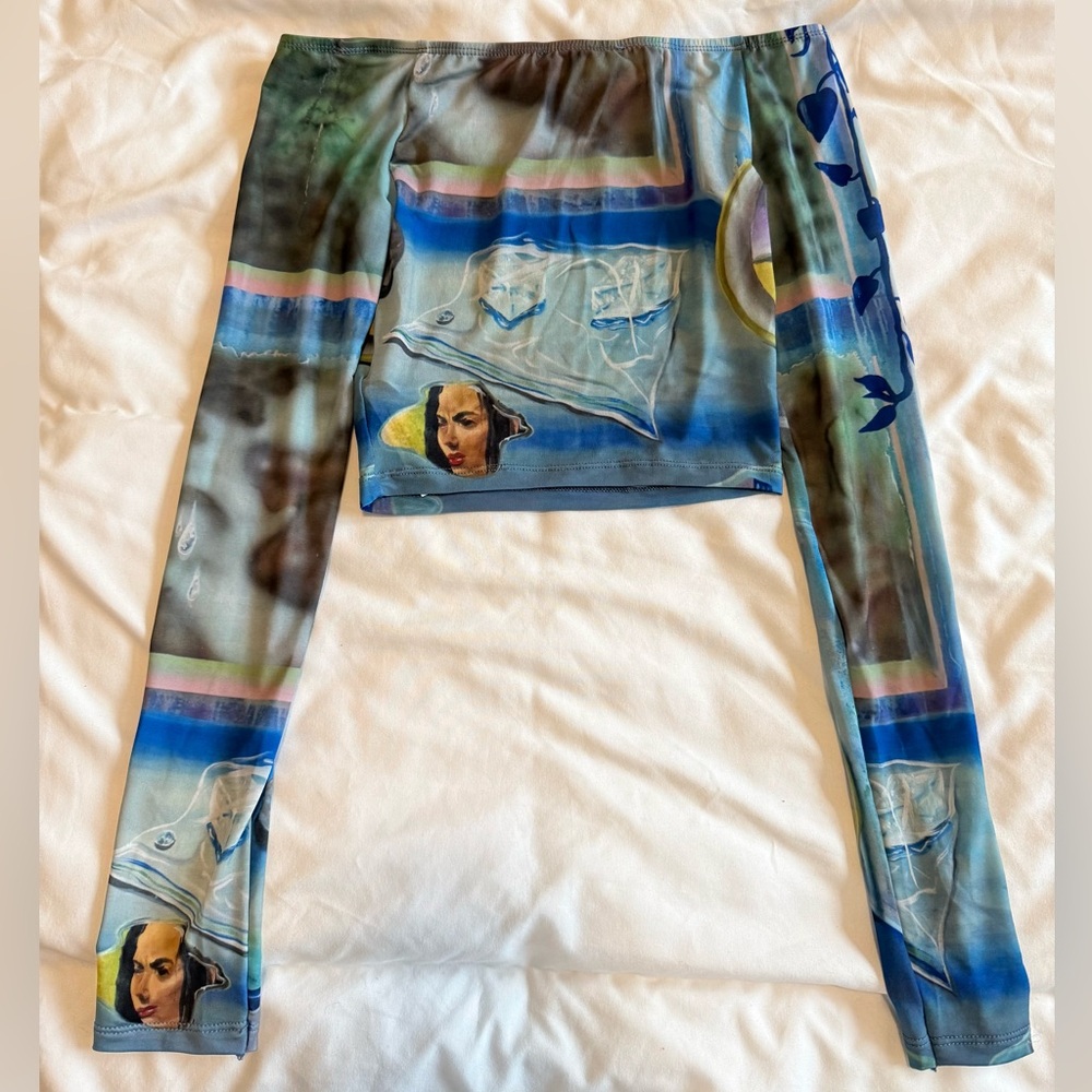 Zara Limited Edition Artistic Mesh Top
